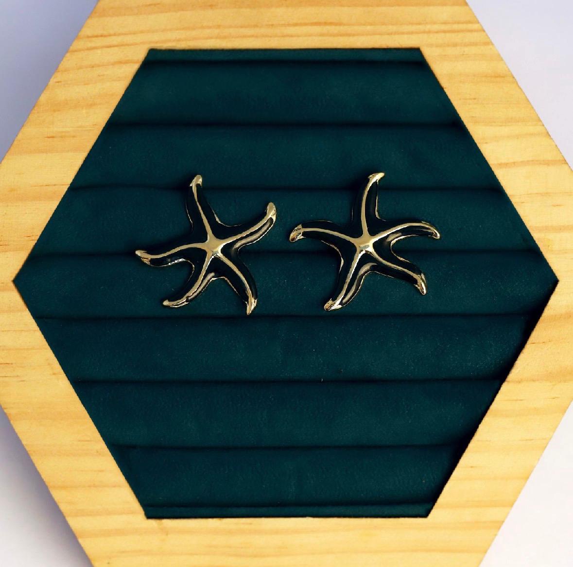 22K Gold-Plated Starfish Earrings – Premium Stainless Steel