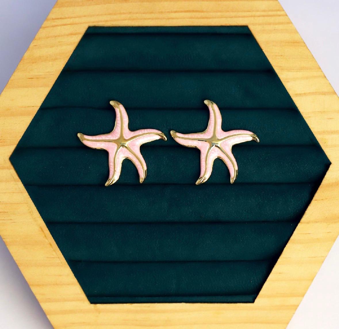 22K Gold-Plated Starfish Earrings – Premium Stainless Steel