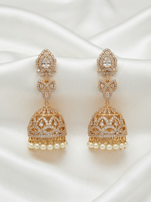 Alaka Earrings – Gold Plated Traditional Indian Jewellery