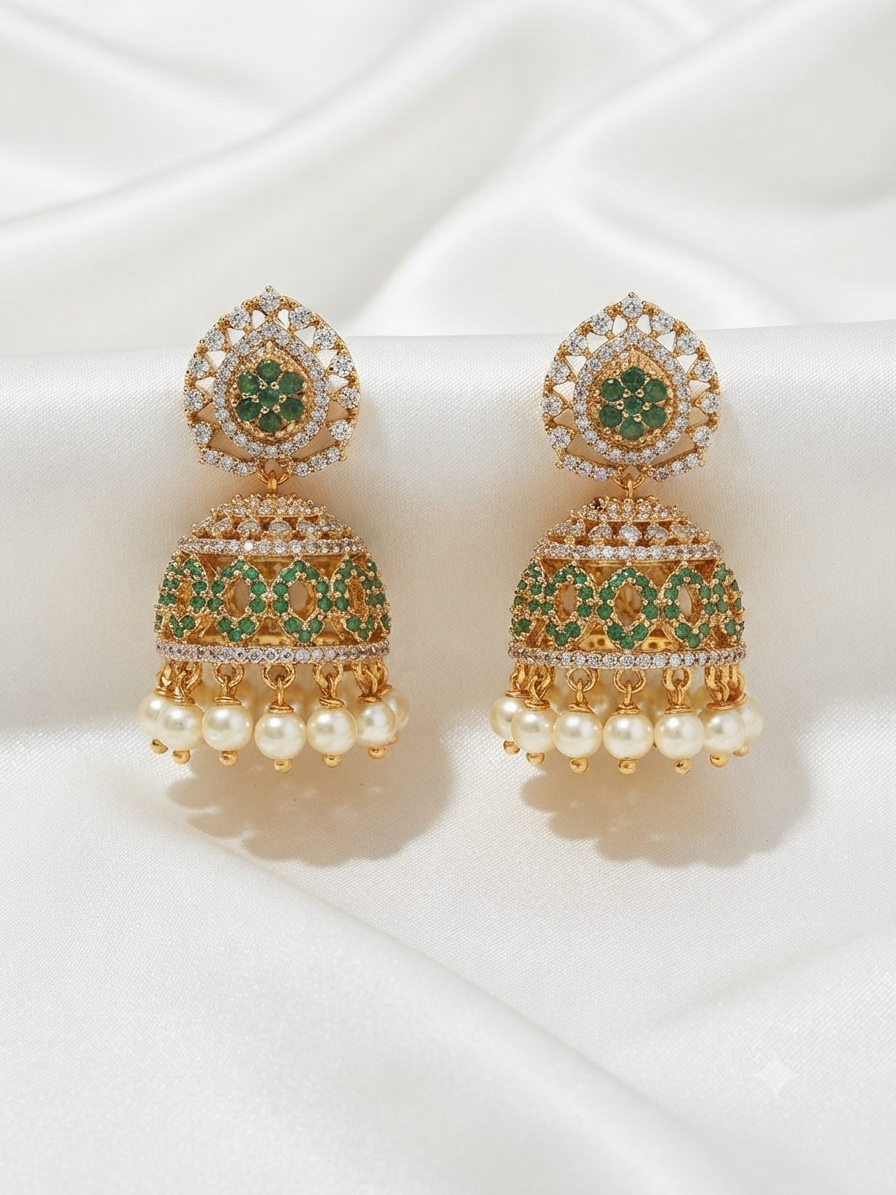 Ananta Earrings – Gold Plated Traditional Indian Jewellery