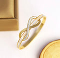 Infinity-Style Bracelet with Stones – 22k Gold-Plated Stainless Steel, Anti-Tarnish & Waterproof