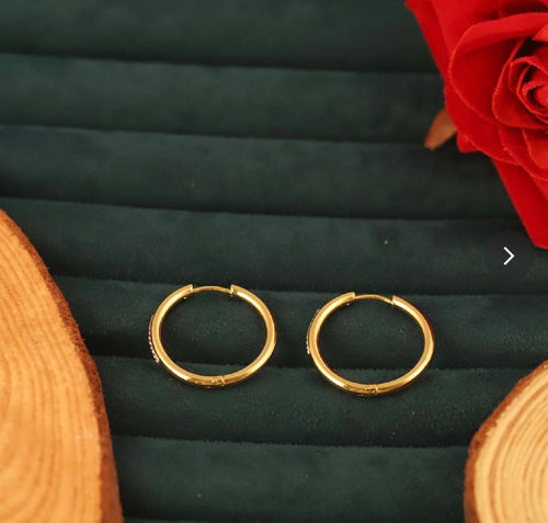 22k Gold Ear ring on Stainless Steel Premium Quality