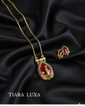 Peacock drop pendant chain