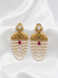 3 Layer Hanging Traditional Earrings – Ethnic Temple Style Jewelry