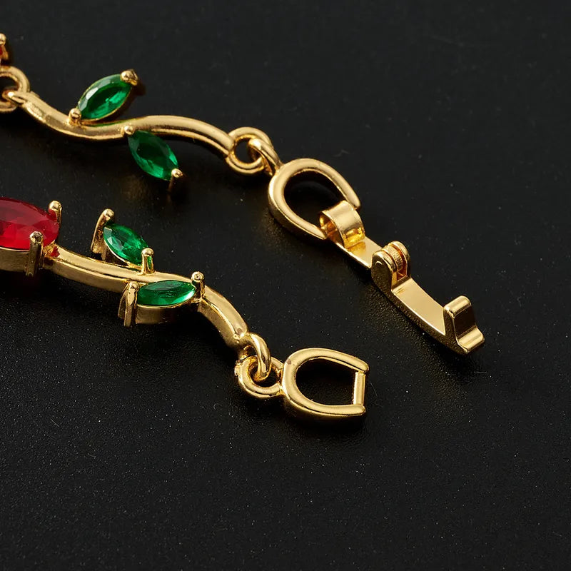 Handmade Tulips Bracelet for Women – Copper 18K Gold Plated