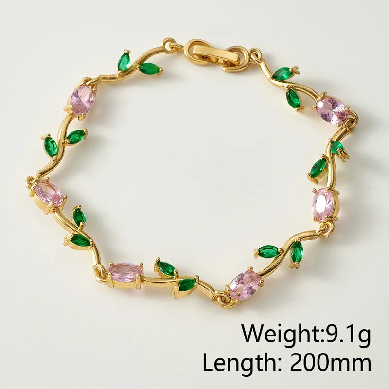 Handmade Tulips Bracelet for Women – Copper 18K Gold Plated