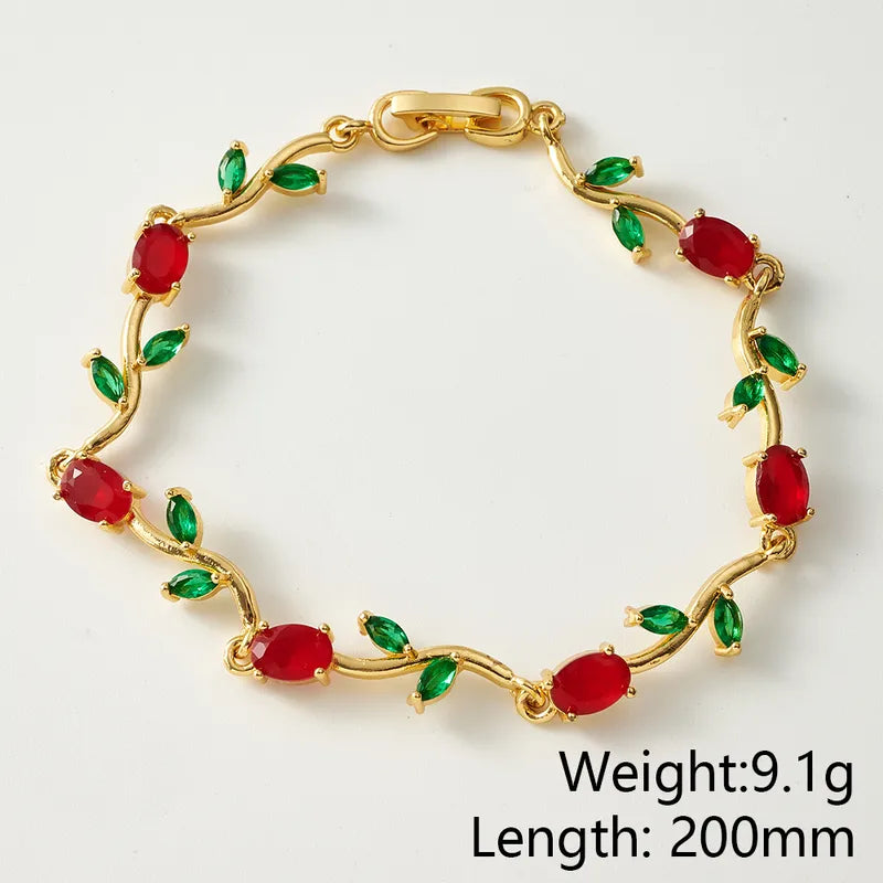 Handmade Tulips Bracelet for Women – Copper 18K Gold Plated
