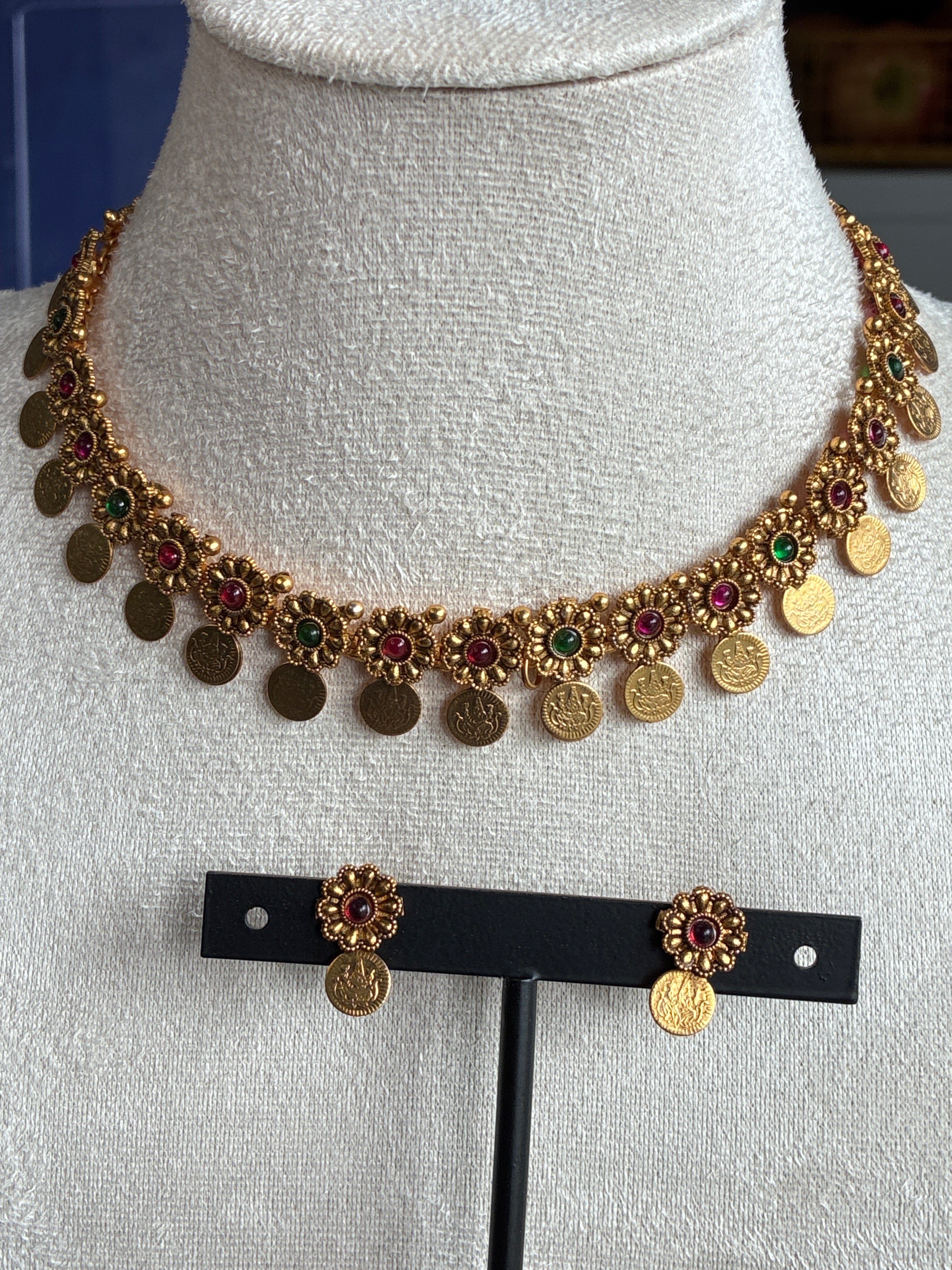 Malati Kasu Mala – Traditional South Indian Temple Coin Necklace
