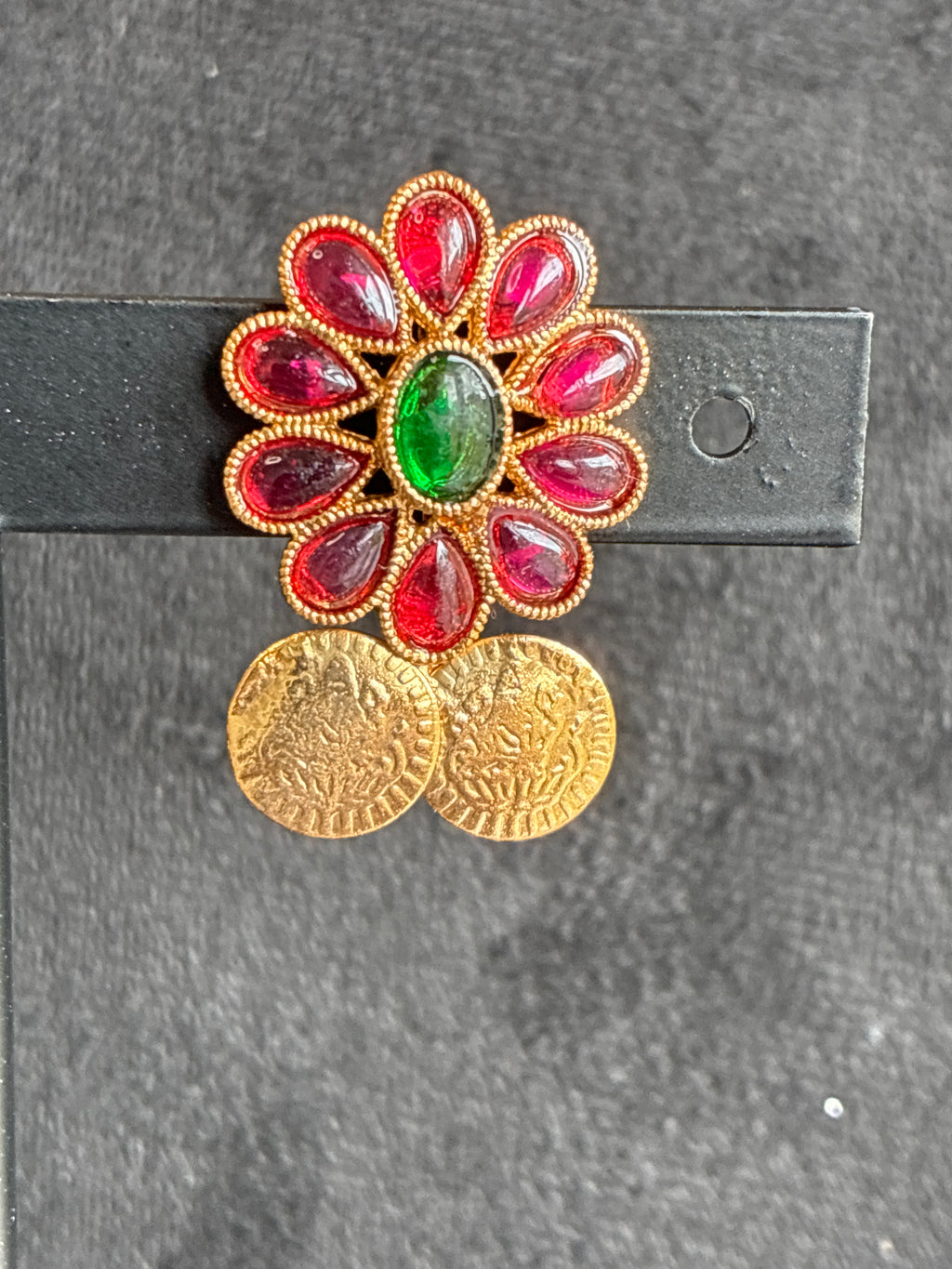 Three Layer Kasu Necklace – Traditional South Indian Temple Coin Jewelry