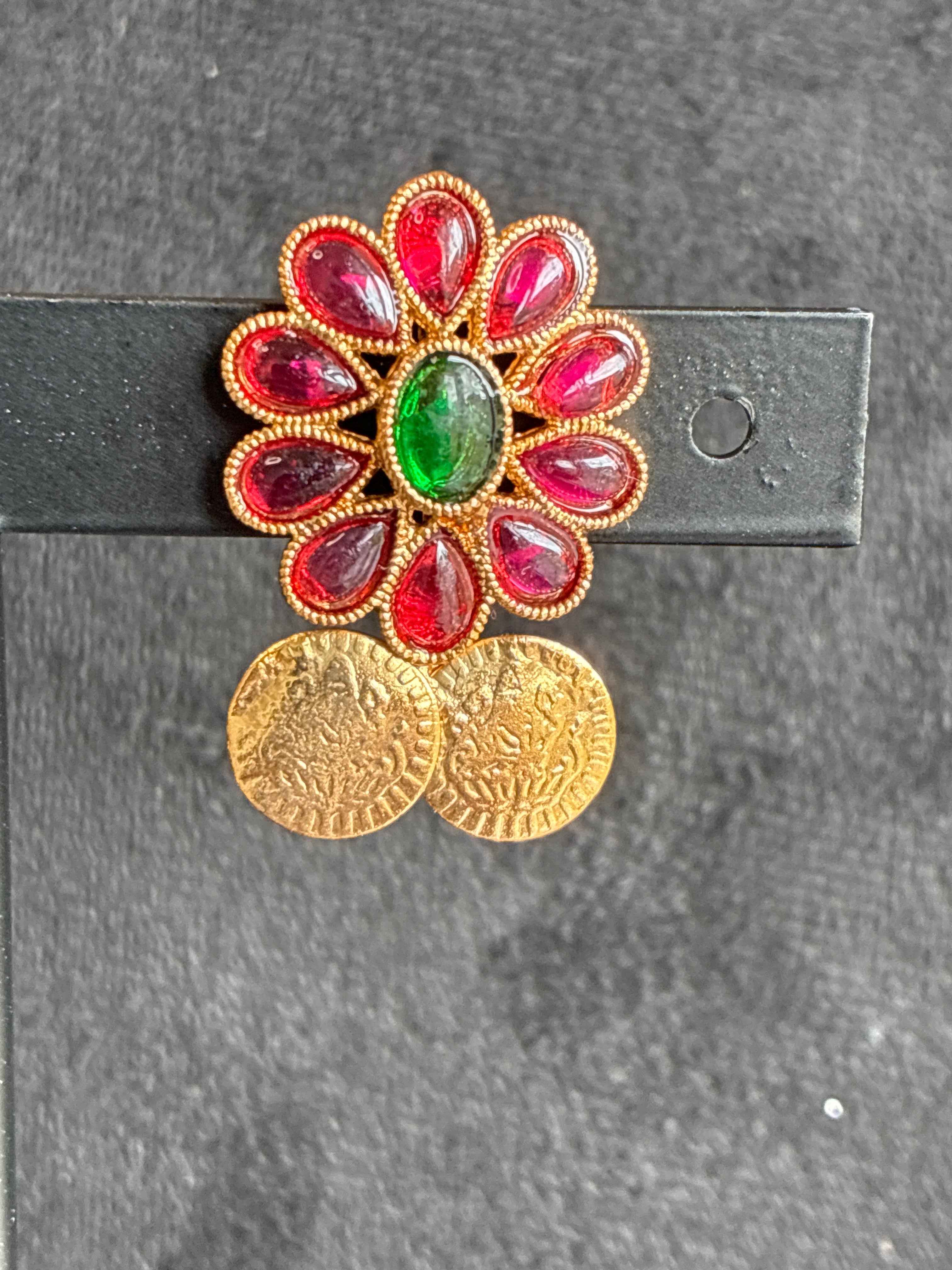 Three Layer Kasu Necklace – Traditional South Indian Temple Coin Jewelry