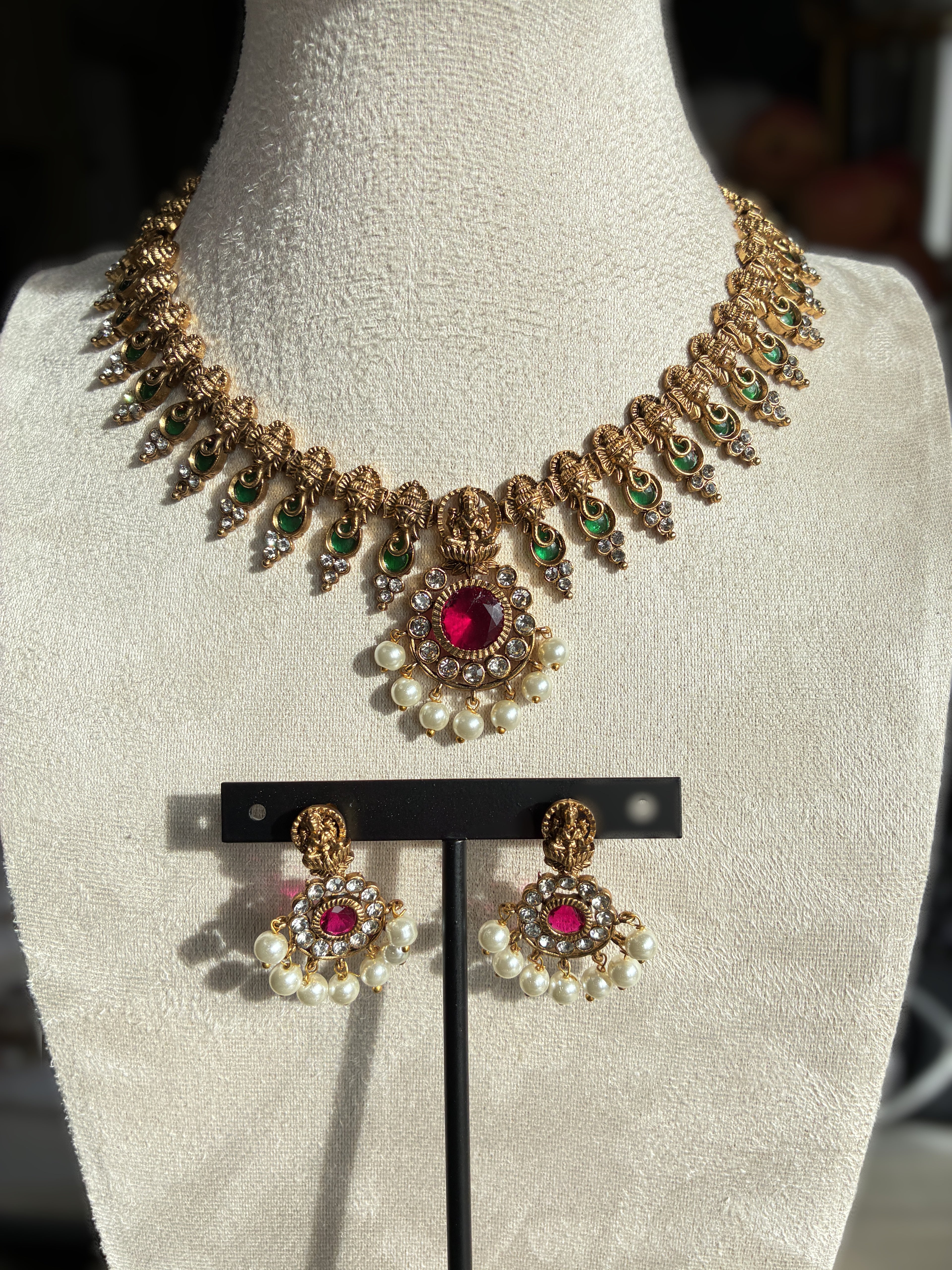 Ganga Traditional Necklace – South Indian Temple Style Jewelry