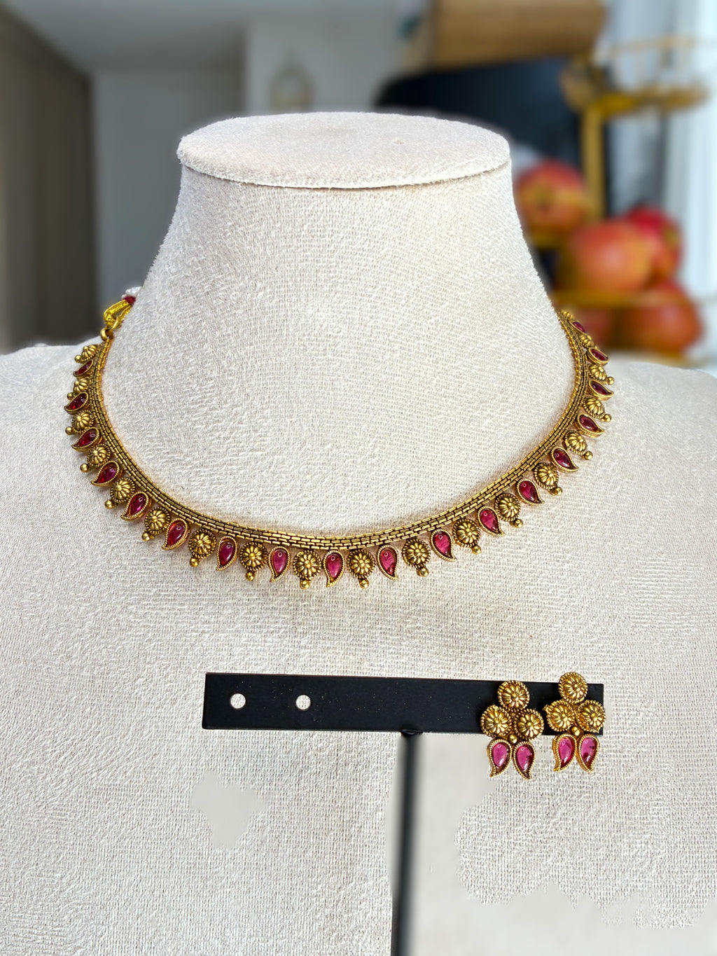 Anugraha Traditional Necklace – South Indian Temple Style Jewelry