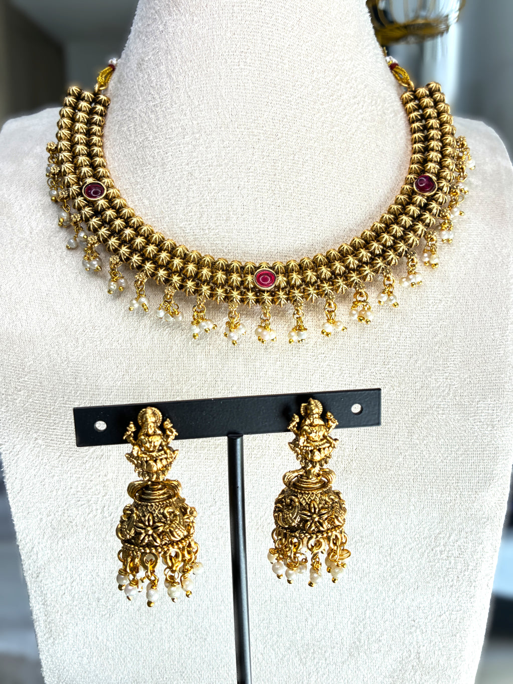 Pratistha Necklace – Traditional Temple Style Ethnic Jewelry