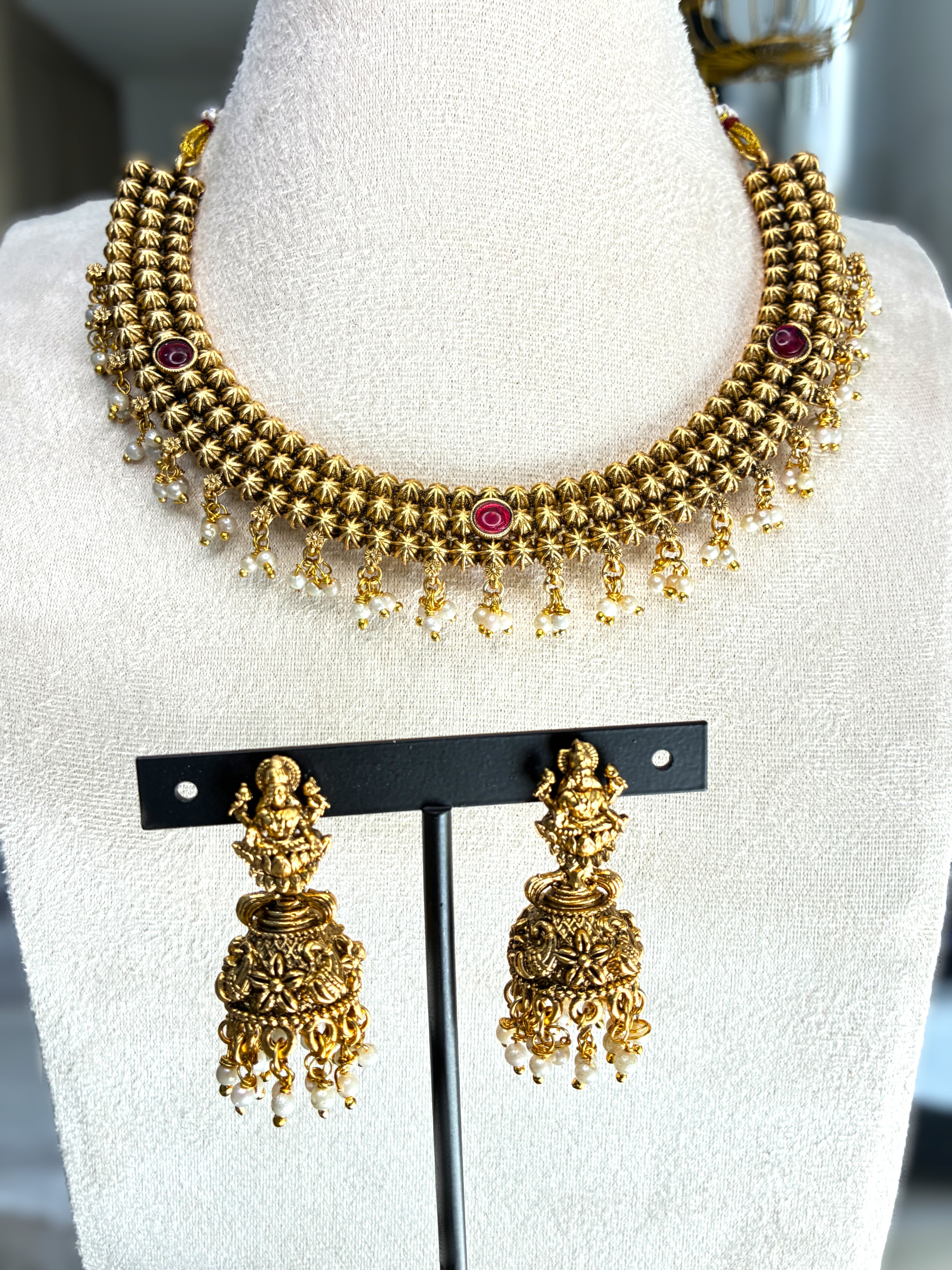 Pratistha Necklace – Traditional Temple Style Ethnic Jewelry