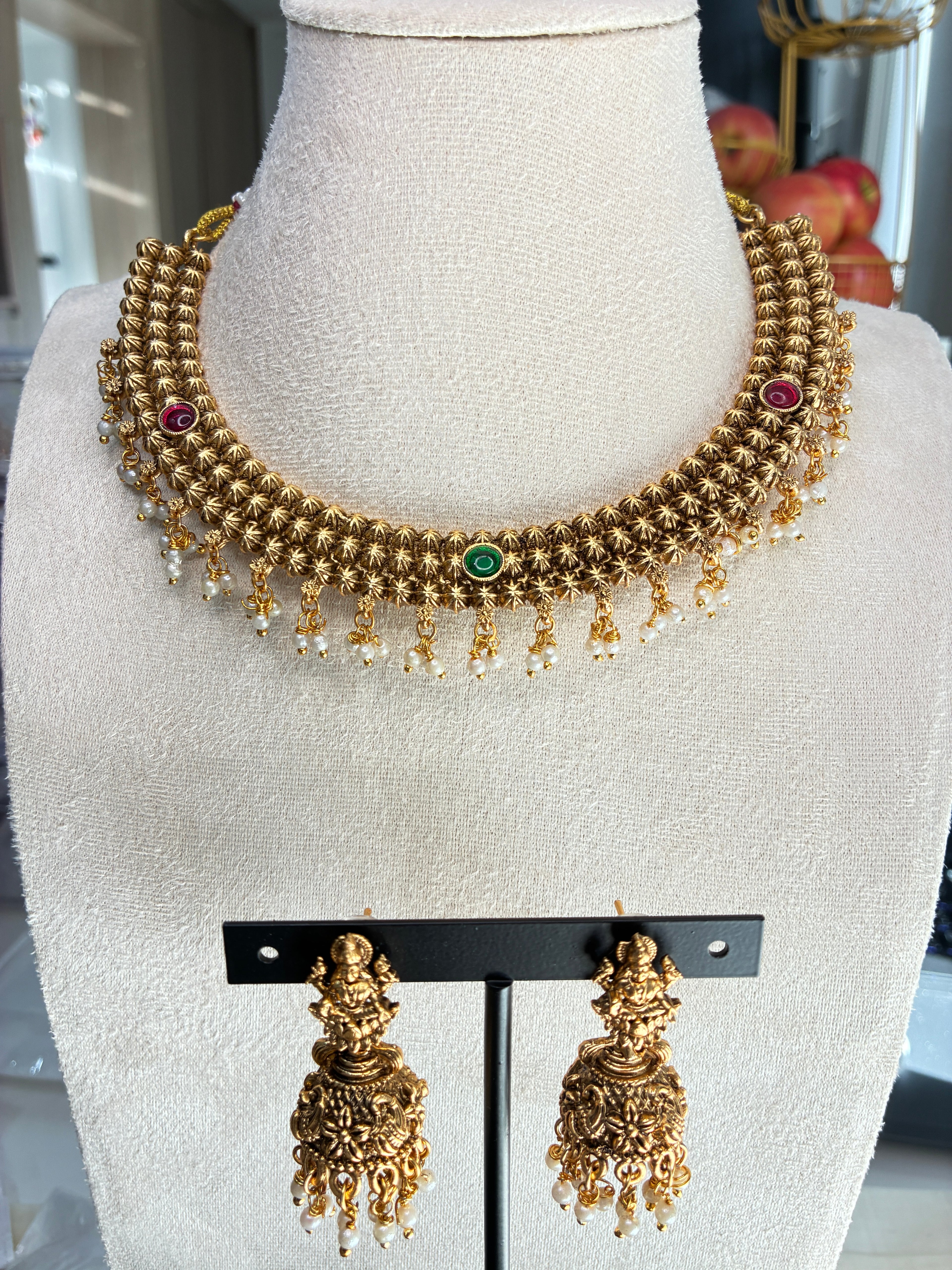 Pratistha Necklace – Traditional Temple Style Ethnic Jewelry