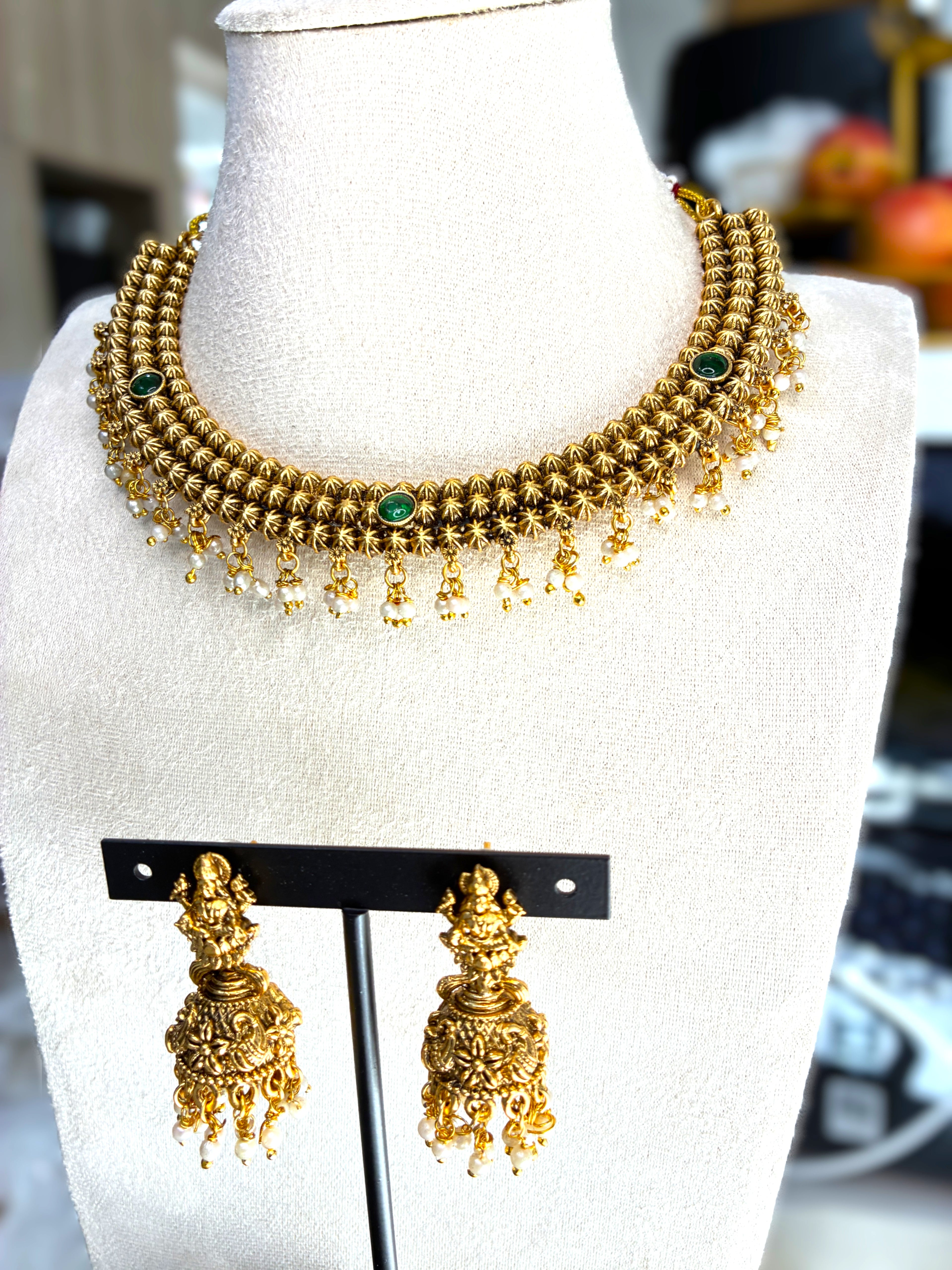 Pratistha Necklace – Traditional Temple Style Ethnic Jewelry