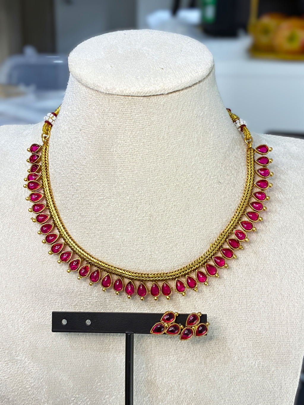 Kasturi Necklace – Traditional Temple Style Ethnic Jewelry