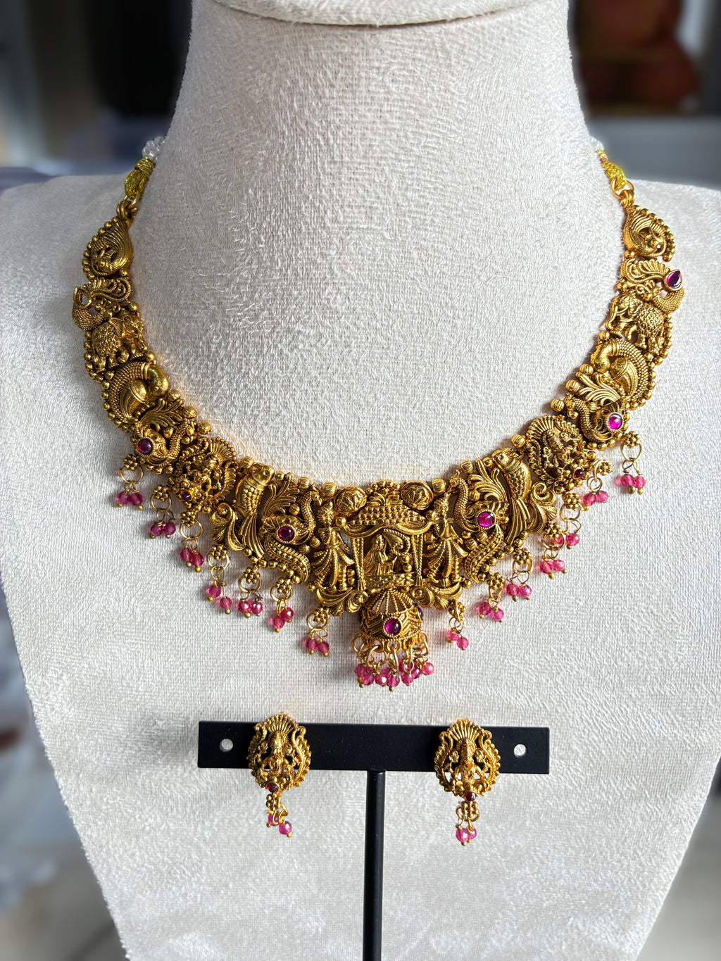 Deeptijaya Mala – Traditional South Indian Temple Jewelry Necklace