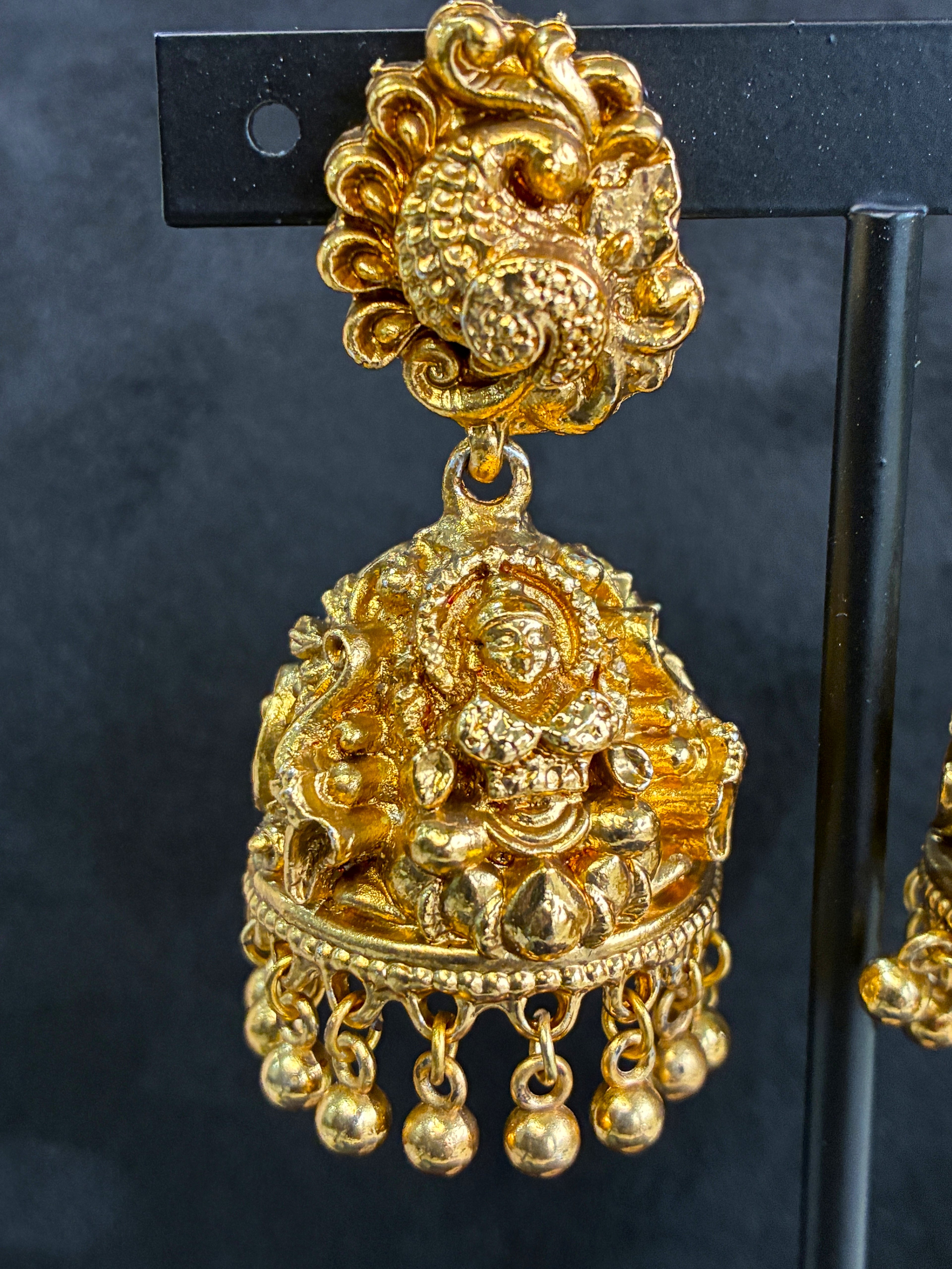 Manjari Temple Earrings – South Indian Ethnic Jewelry