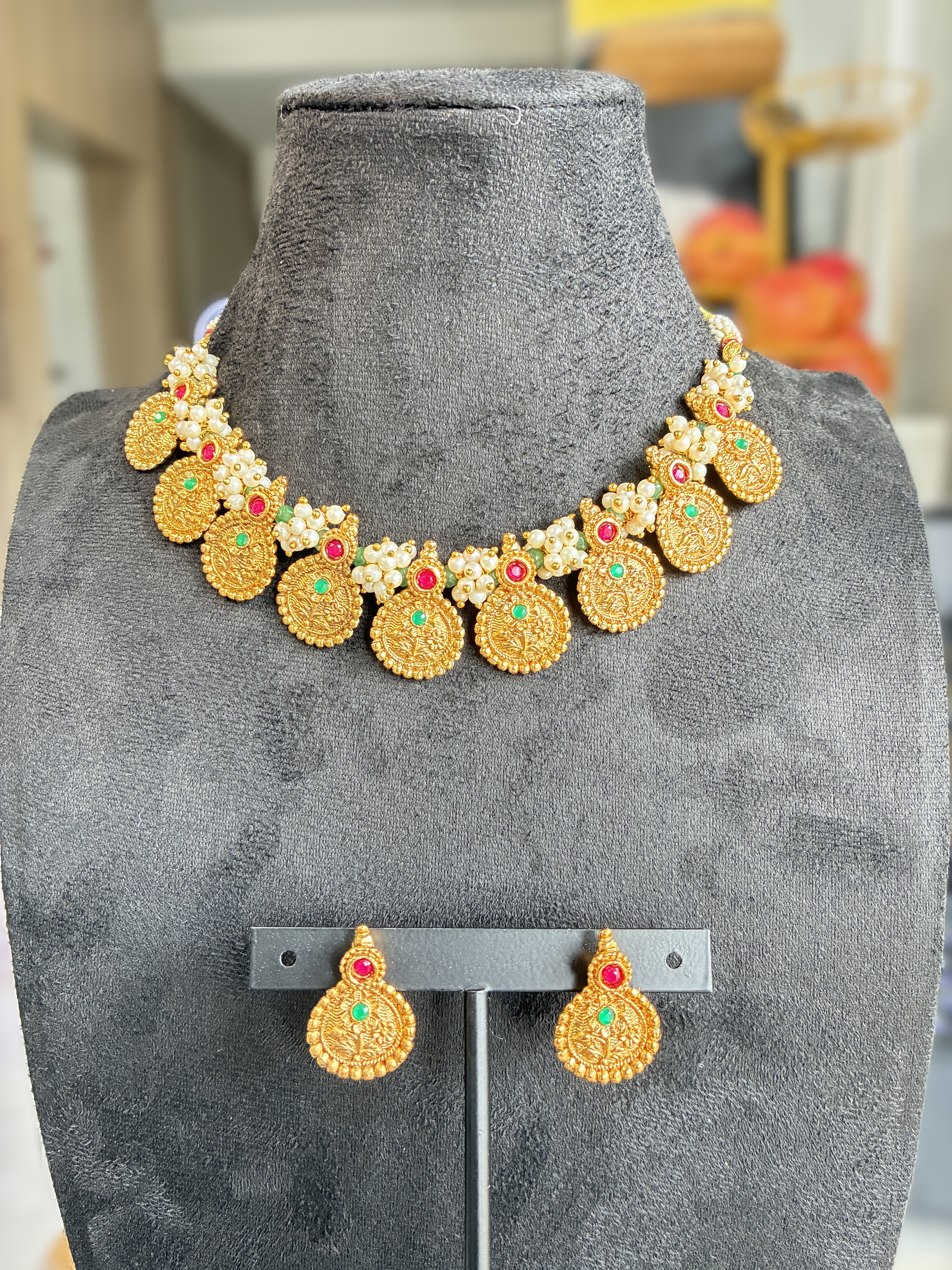 Kanchi Kasu Mala Necklace – Gold Plated Traditional South Indian Jewellery