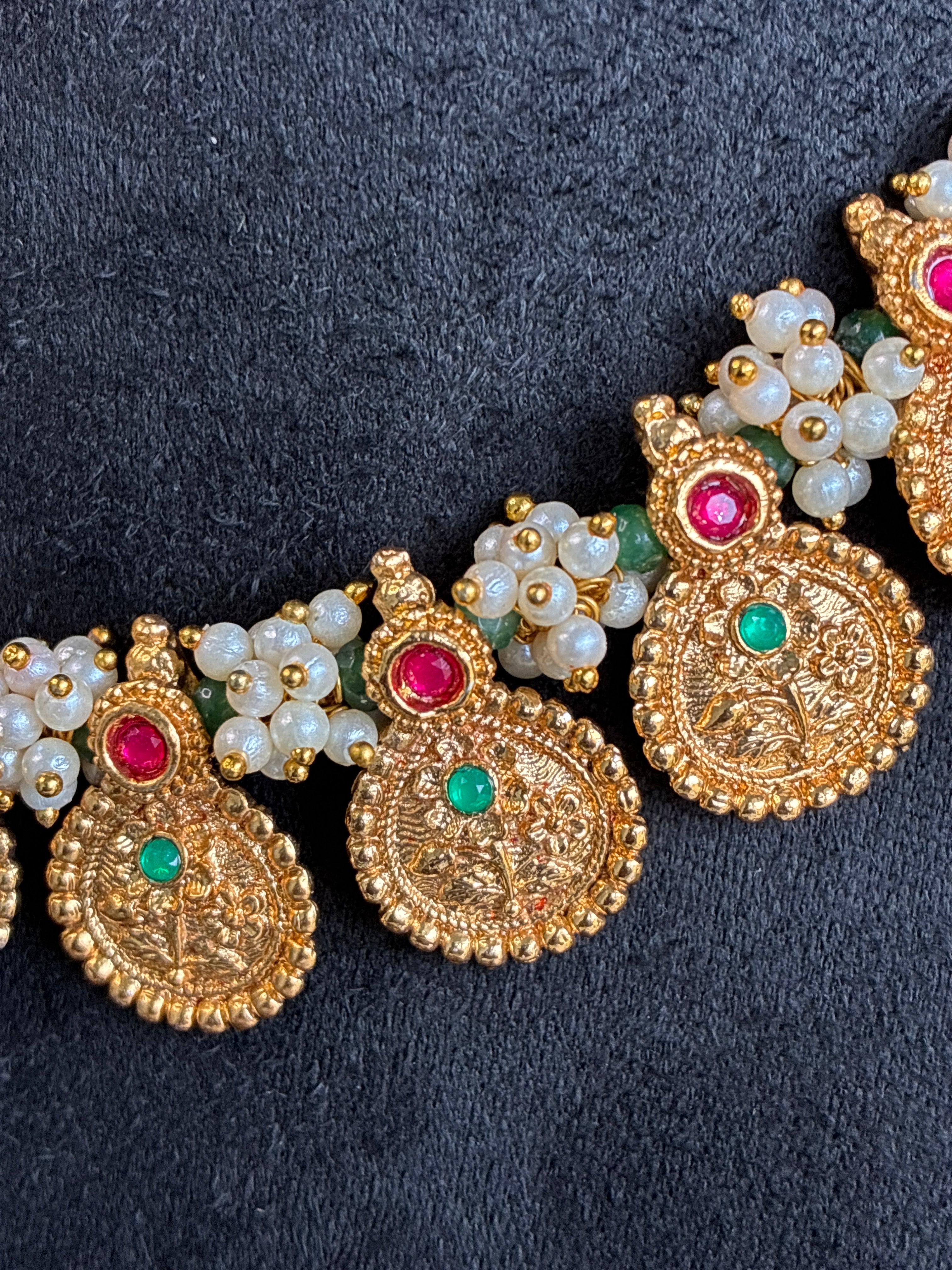 Kanchi Kasu Mala Necklace – Gold Plated Traditional South Indian Jewellery