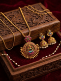 Lakshmi Meenakari Necklace – Traditional Temple Style Ethnic Jewelry