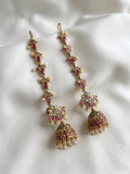 Long Stone Jhumka Earrings Model-02