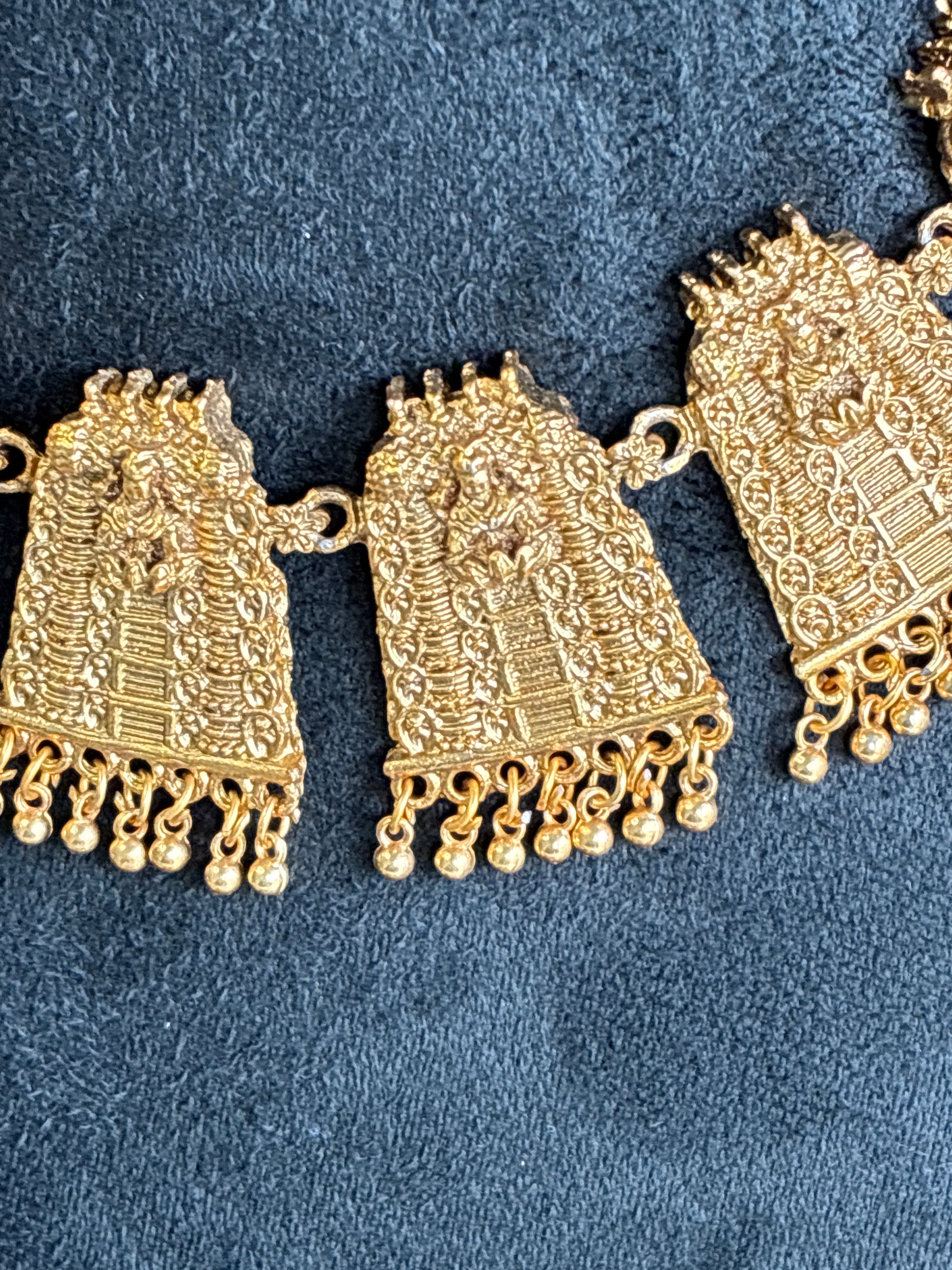 Mandir Mala Necklace – Gold Plated Temple Jewellery for Women