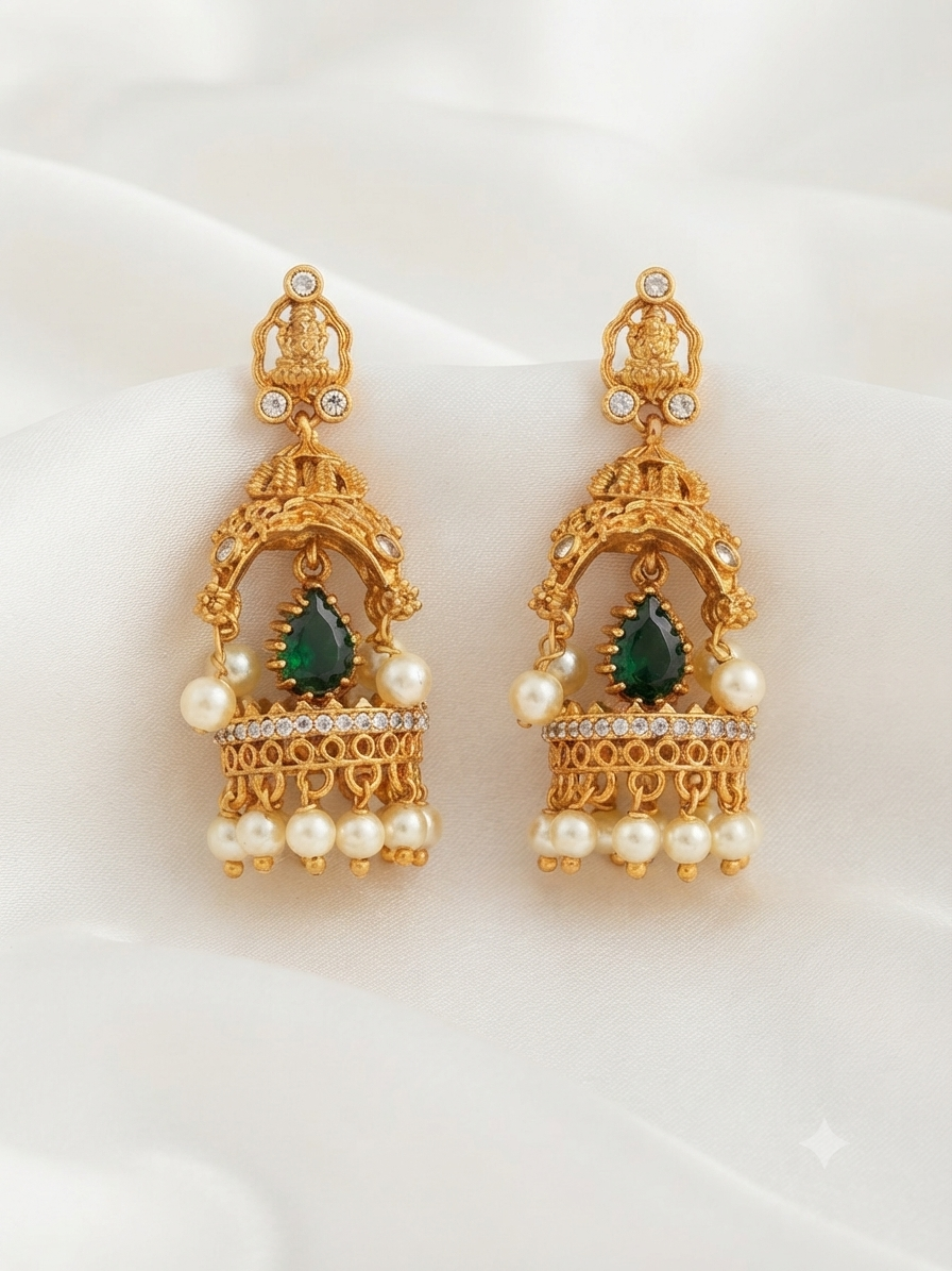 Mangala Earrings – Gold Plated Traditional Indian Jewellery