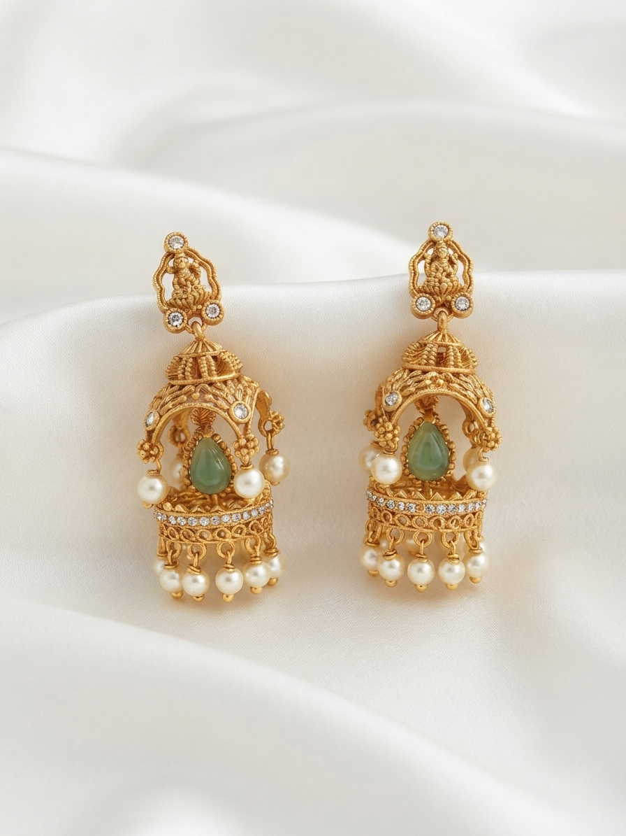 Mangala Earrings – Gold Plated Traditional Indian Jewellery