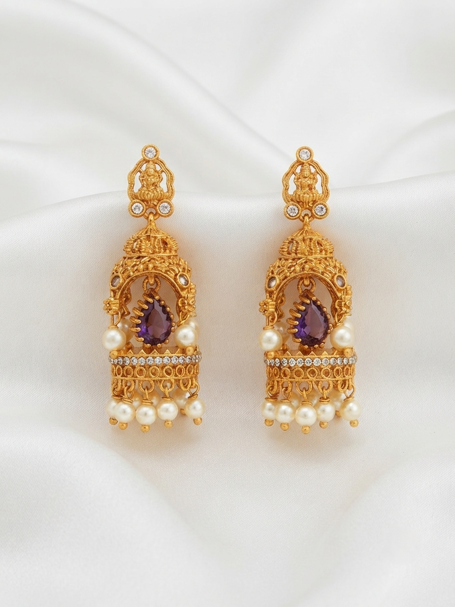 Mangala Earrings – Gold Plated Traditional Indian Jewellery