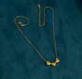 3 Hearts Pendant with 22k Gold-Plated Stainless Steel Chain
