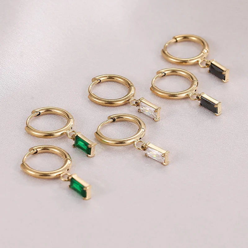 PVD Coated Square Earrings – Real Gold Plated Titanium Steel | Waterproof Non-Tarnish Fashion Earrings