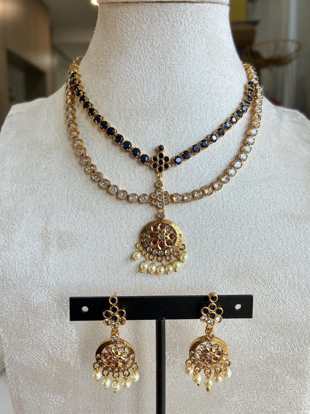 Padma Collection Model-03 Red / White / Blue Stones