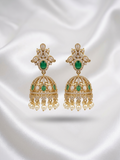 Parvathi Earrings – Traditional Temple Style Kemp Stone Jewelry