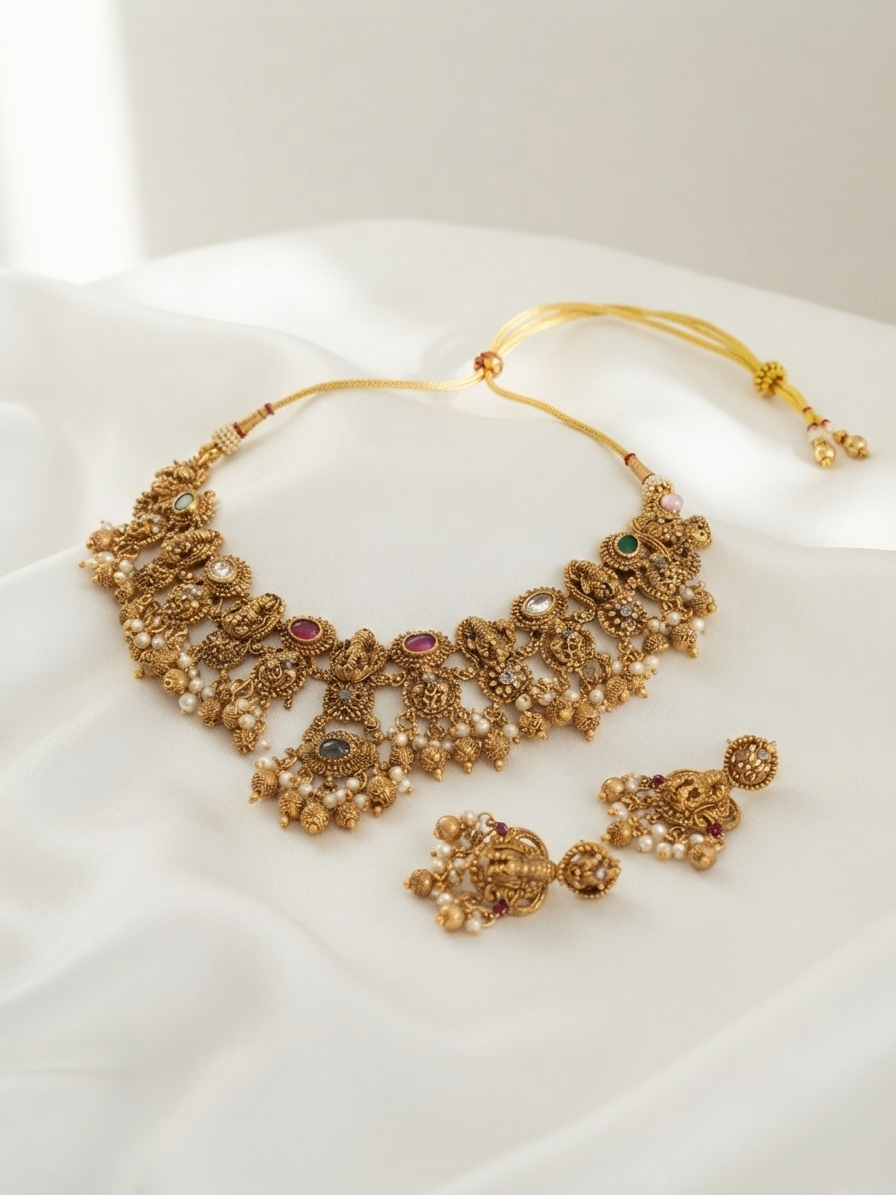 Shanti Necklace – Traditional Temple Style Ethnic Jewelry