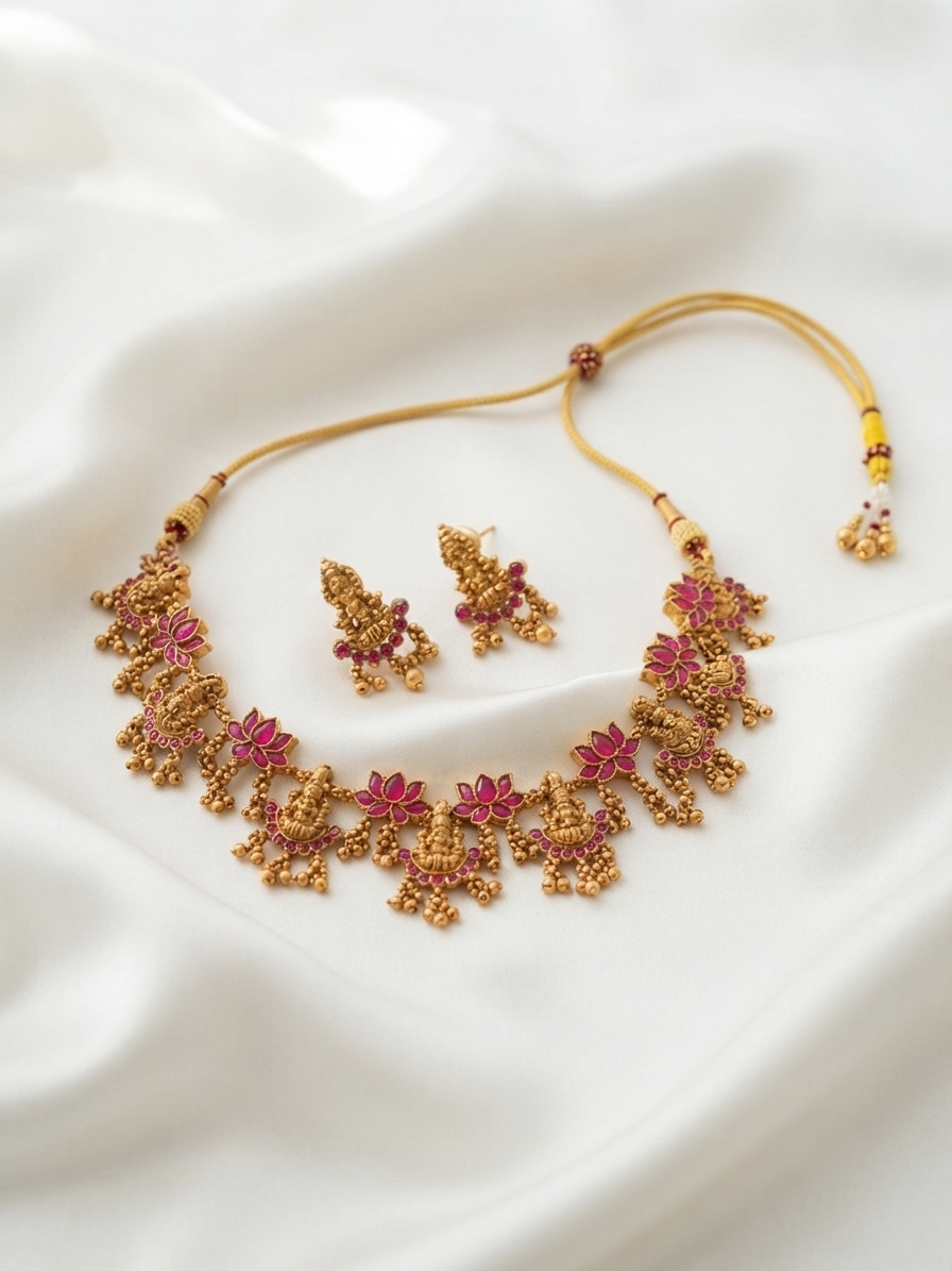 Vaidehi Necklace – Traditional Temple Style Ethnic Jewelry