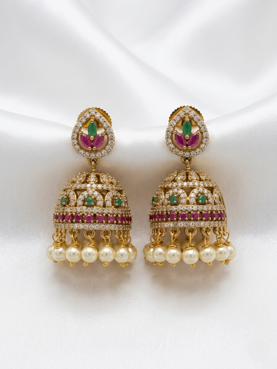 Vaiga Earrings – Traditional Ethnic Temple Style Jewelry