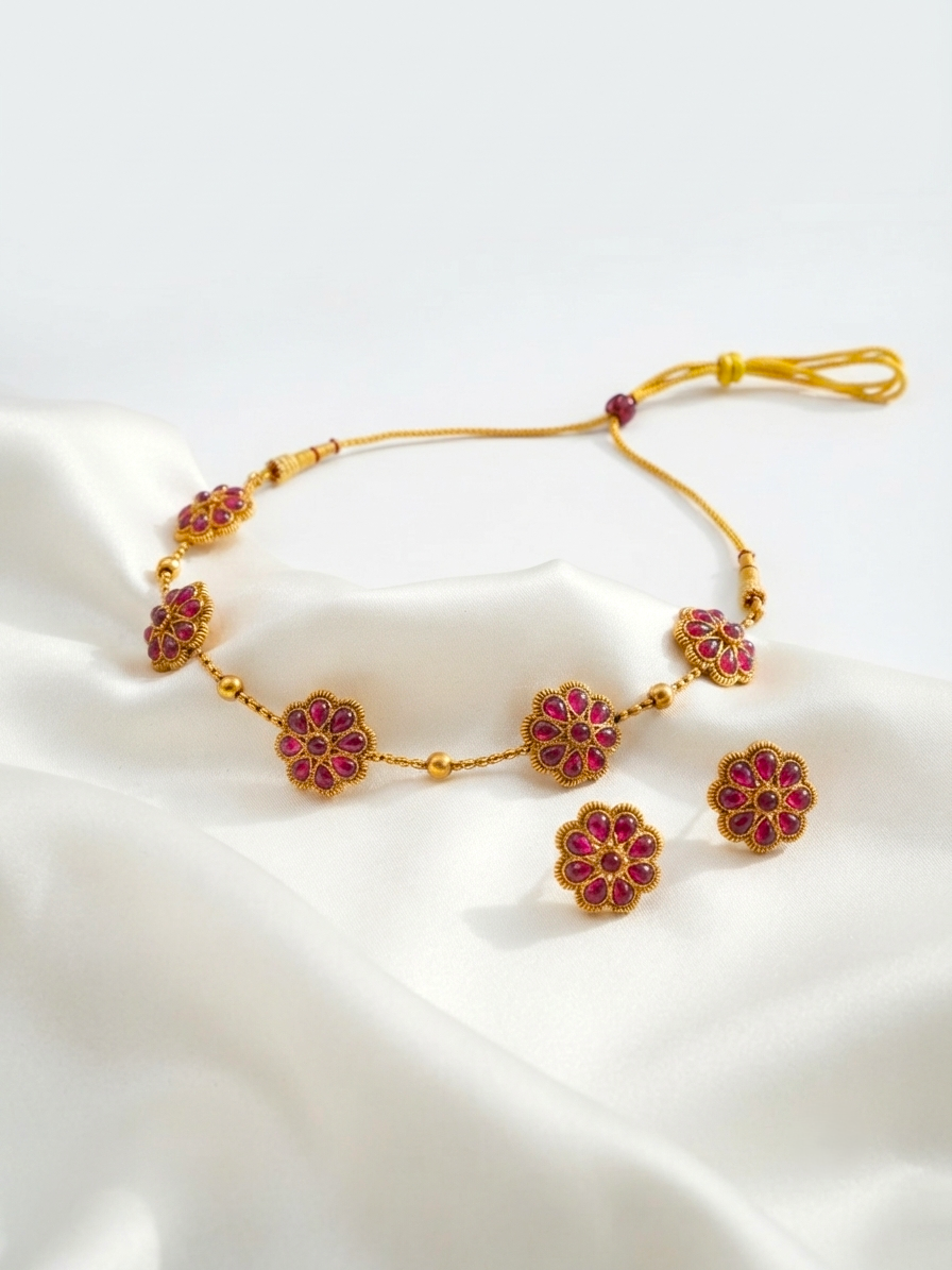 Veda Choker – Traditional Temple Style Ethnic Jewelry