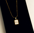 Alphabet G Pendant – 22k Gold-Plated Stainless Steel Chain