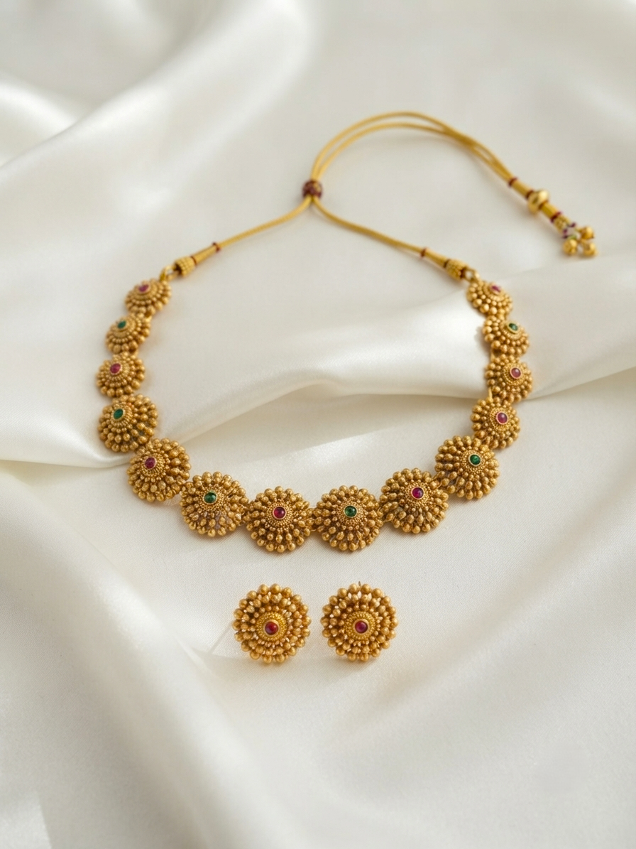 Avantika Necklace – Traditional Temple Style Ethnic Jewelry