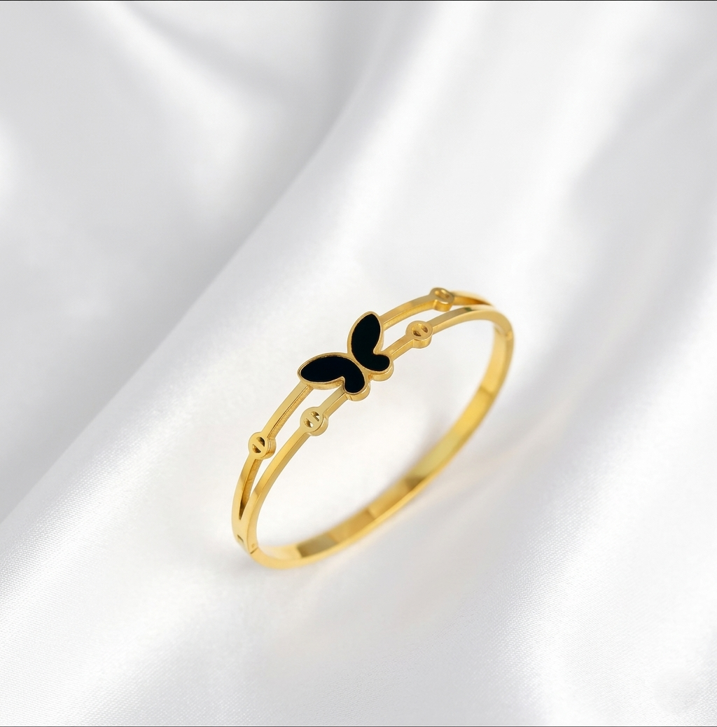 Butterfly Lite Anti Tarnish Bangle – Stainless Steel Minimal Bracelet