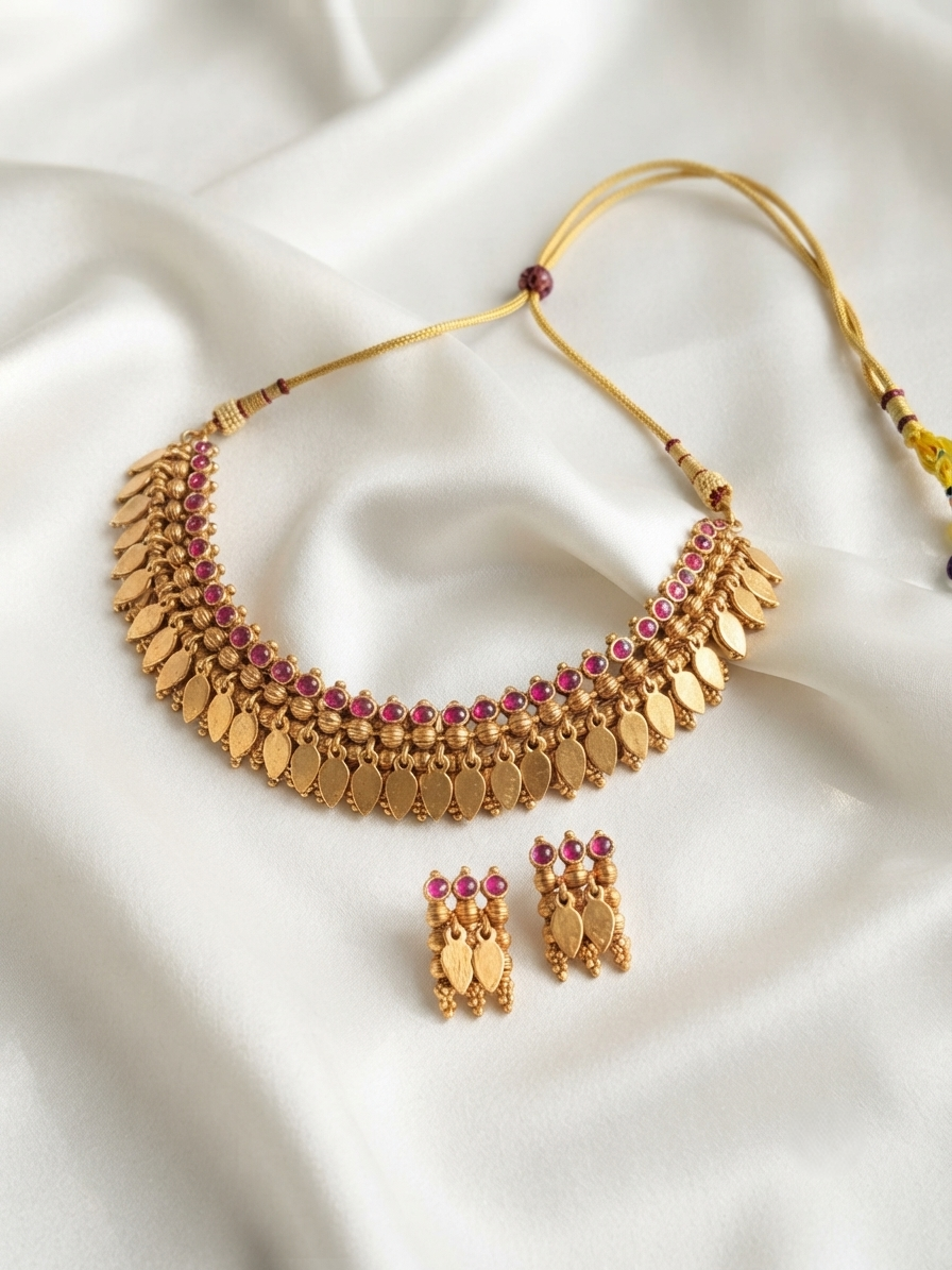 Traditional Elakathali Necklace – Kerala Heritage Temple Jewelry