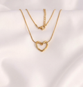 Heart Design Anti Tarnish Necklace – Stainless Steel Elegant Jewelry