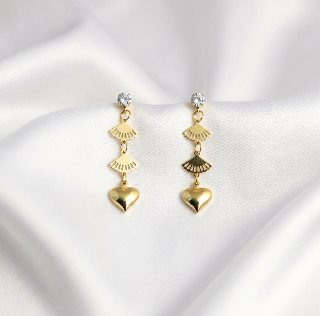 Heart Hanging Earrings – Anti Tarnish Stainless Steel Jewelry