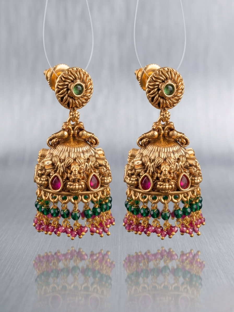 Kalyani Earrings – Traditional Temple Style Ethnic Jewelry