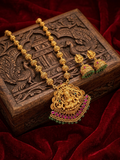Kamala Temple Jewelry Set – Necklace & Earrings Ethnic Design