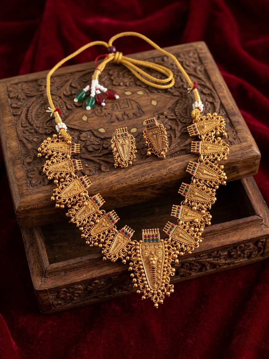 Traditional Nettipattam Inspired Statement Jewellery
