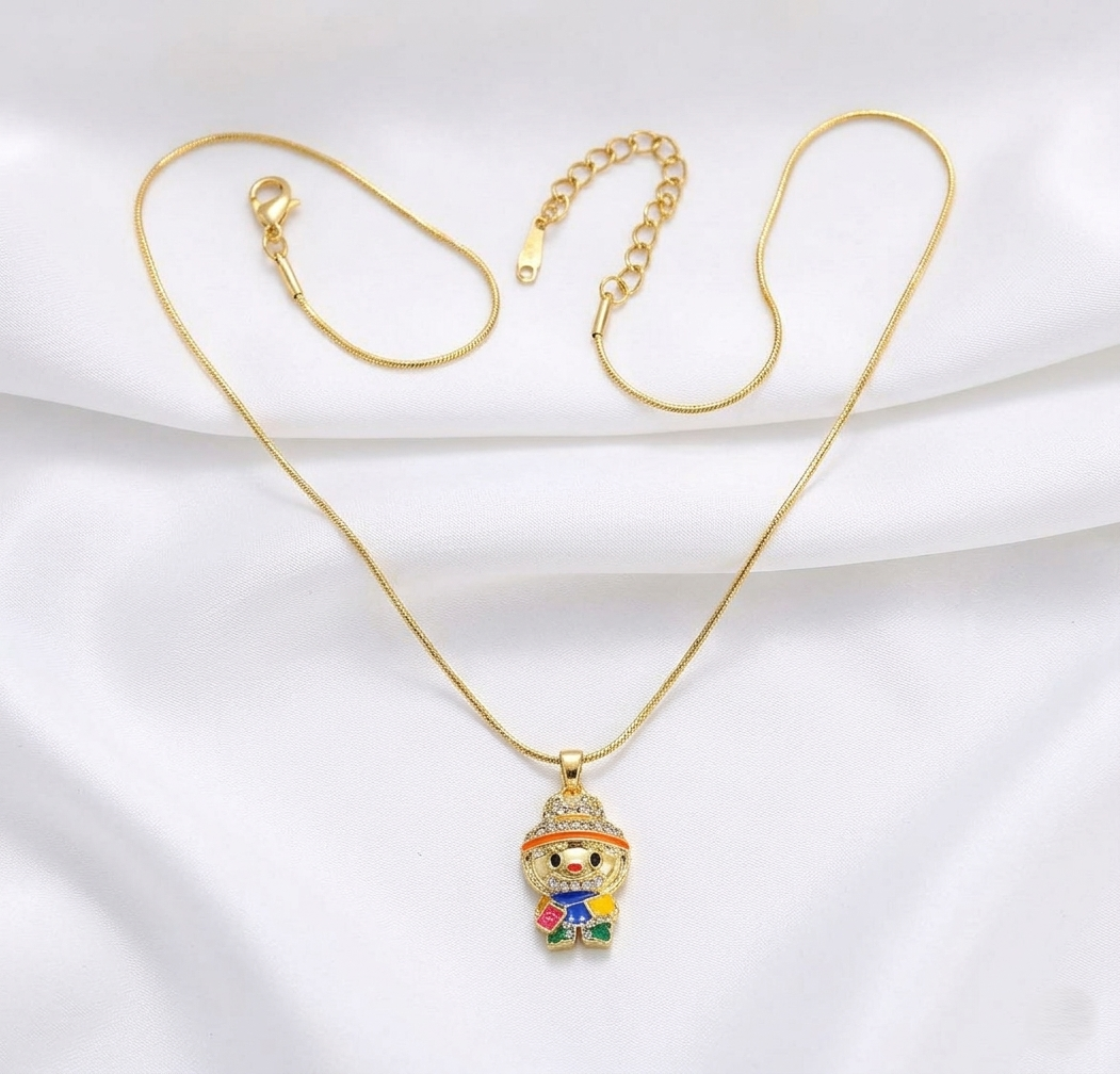 Kids Pendant Necklace – Cute Stainless Steel Jewelry for Children