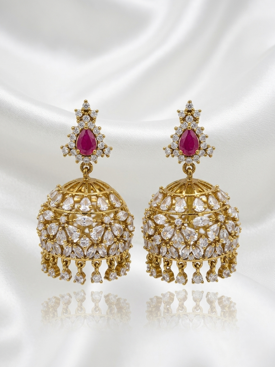 Manjari Earrings – Traditional Temple Style Ethnic Jewelry
